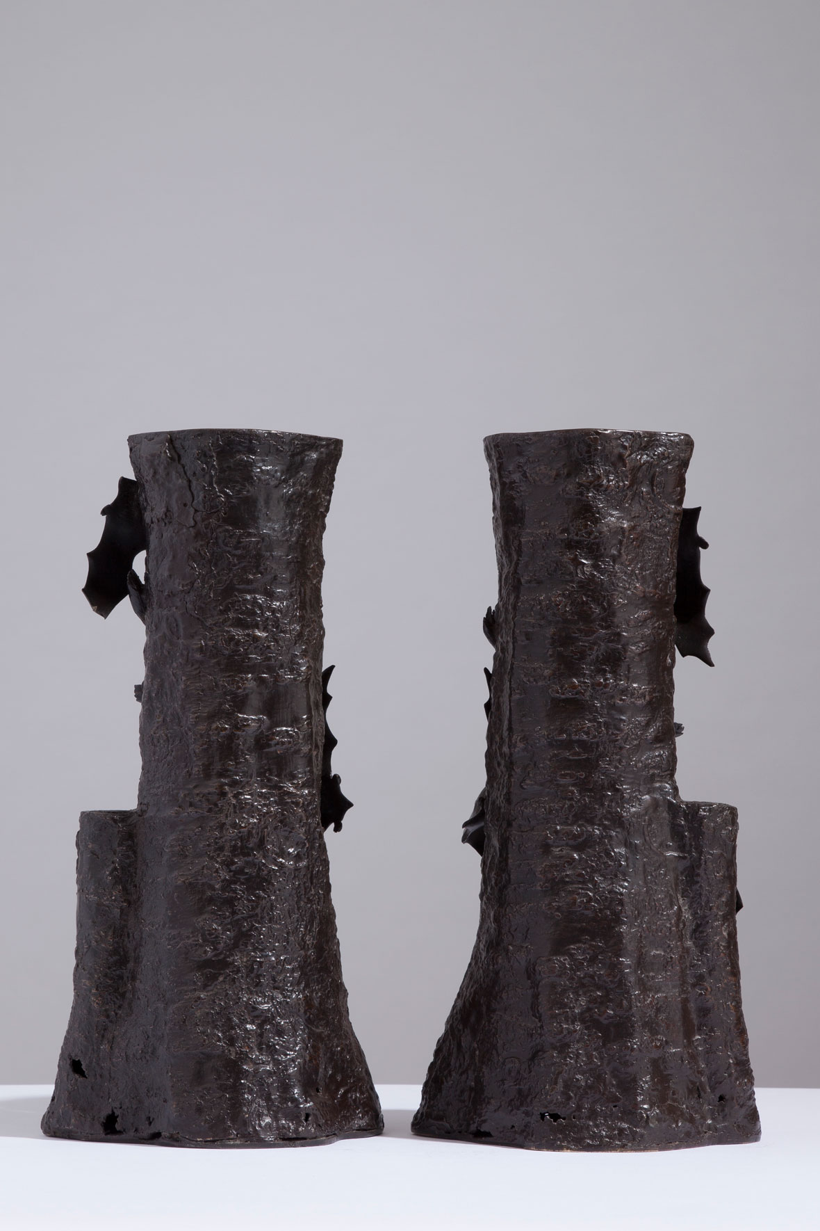 Pair of Bat Vases